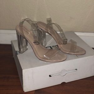 Clear scrappy heels